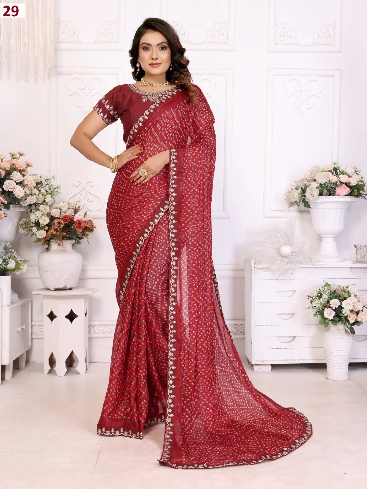 Prima 25 To 32 Chiffon Printed Saree Wholesale Clothing Distributors In India